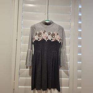 Janie & Jack Girls Size 12 Knitted Floral Dress